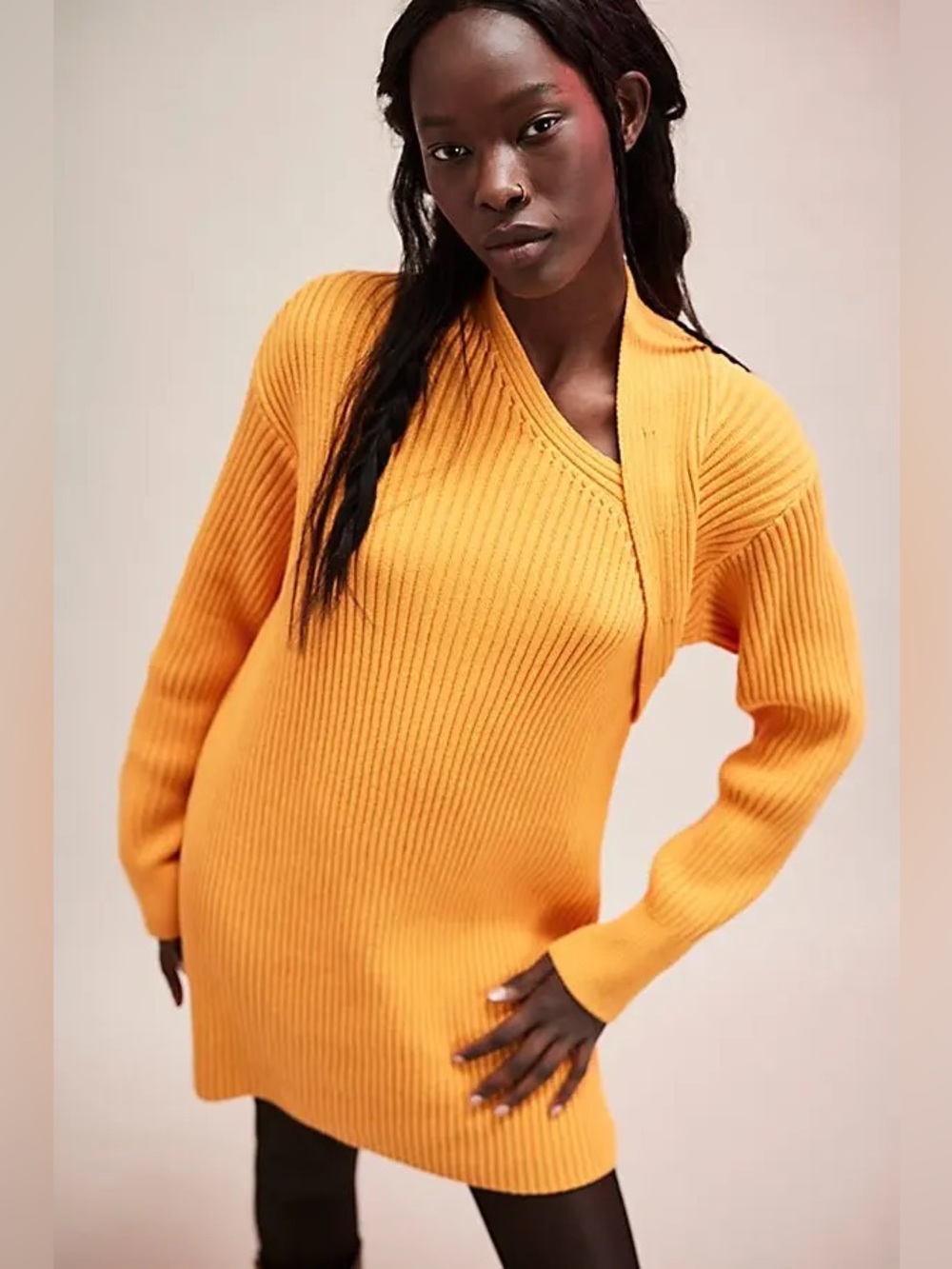 NWT FREE PEOPLE Alba Ribbed Sweater Tunic